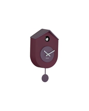 Karlsson wandklok grato cuckoo dark mauve & soft lavender