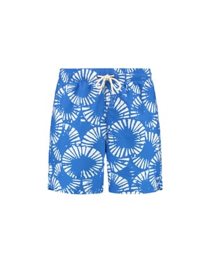 Shiwi Heren zwemshort mike 7" gerimpelde print blauw/wit