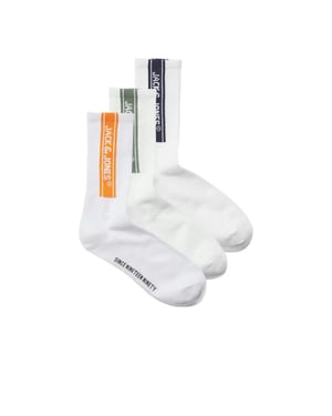 Jack & Jones Heren sportsokken jacseth tennissokken 3-pack wit