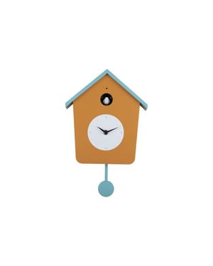 Karlsson wandklok cuckoo light ochre yellow & misty blue