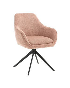 Livingfurn eetkamerstoel thomas brique - stof set van 2