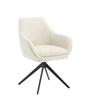 Livingfurn eetkamerstoel thomas sand - stof set van 2