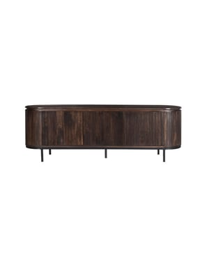 Livingfurn tv meubel noor walnut 170cm mangohout / gecoat staal