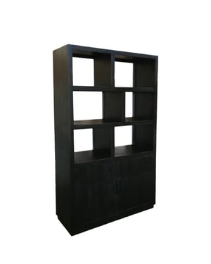 Livingfurn vitrinekast jaxx black 120cm mangohout