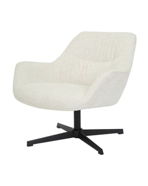 Livingfurn fauteuils daphne sand - stof
