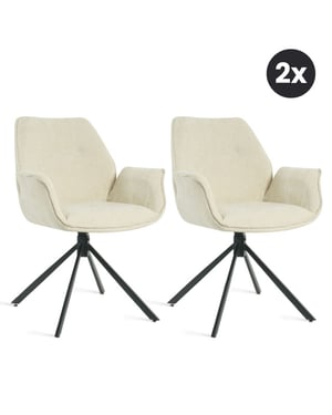 Multifurn 2x eetkamerstoel lenny stof