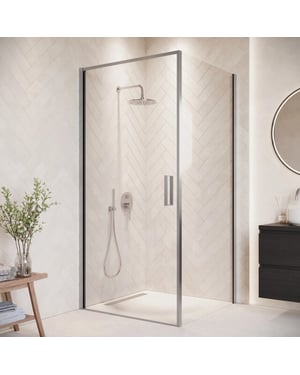 Badplaats Douchecabine alava 100 x 100 x 190 cm chroom douchewand met