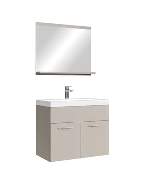 Badplaats Badkamermeubel montreal set 02 60 x 35 cm beige badmeubel met