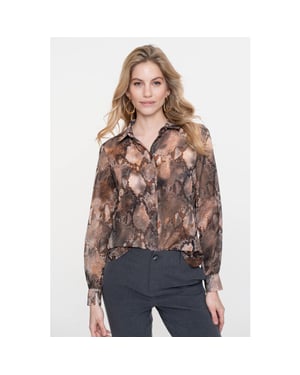 Geisha 53634-20 925 blouse print grey/brown