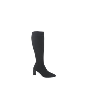 La Strada 2404538-4500 black/silver knitted dames laarzen gekleed