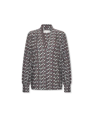 Helena Hart Top 7674dot jozzy print dotty wine