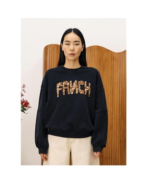 FRNCH Lime sweater opdruk