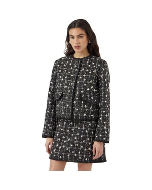 Y.A.S Yasvalenda ls tweed jacket show black