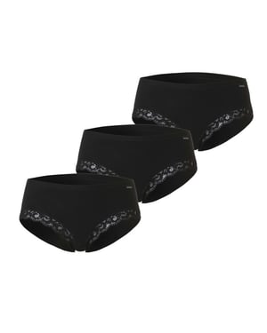 Cotonella Dames slip met kant midi 3-pack