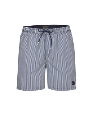 Phil & Co Gestreepte zwemshort heren / wit