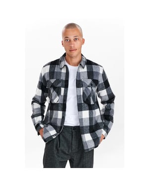 Anerkjendt Anerkjend style 900834 aksigurd checked lumber jacket 0526 dark grey mel