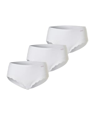 Cotonella Dames slip met kant midi 3-pack