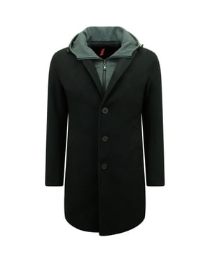 Enos Getailleerde mantel met capuchon