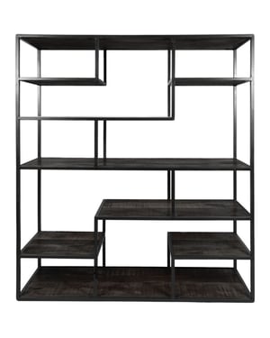 Home67 Vakkenkast huub mangohout 175 x 145 cm roomdivider