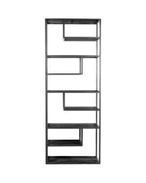 Home67 Vakkenkast huub mangohout 210 x 80 cm roomdivider