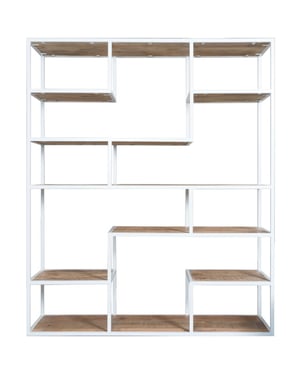 Home67 Vakkenkast huub wit 175 x 145 cm roomdivider