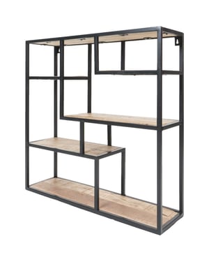 Home67 Wandkast huub hout 73 x 73 x 21 cm