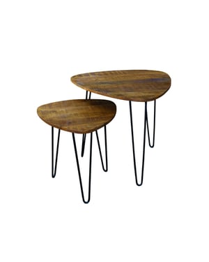 Kick Collection Kick salontafel daan mango driehoek set van 2