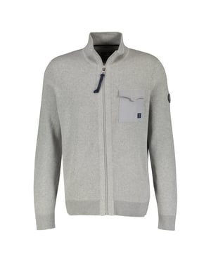 Lerros Heren vest 23855301 259 platinum grey melange