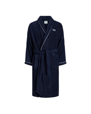Jack & Jones Badjas heren badstof jacpiping bathrobe navy r