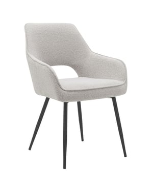 Home67 Eetkamerstoel gina bouclé naturel