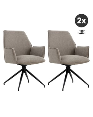 Multifurn 2x collectables jill eetkamerstoel linnen (set van 2)
