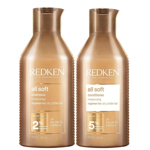Redken All Soft Duo — Shampoo & Conditioner for Dry Hair with Argan Oil, 300ml Each