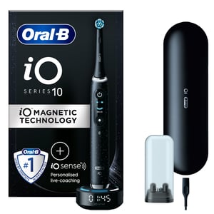 Oral-B iO 10 Cosmic Black Electric Toothbrush with Travel Charging Case - 880 grams