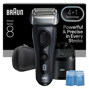 Braun Series 8 8663CC Electric Shaver, Grey - 4+1 Technology & 5in1 SmartCare