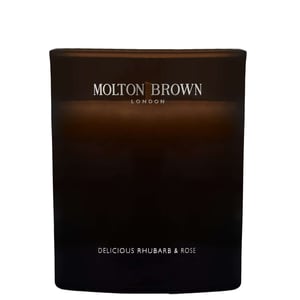 Molton Brown Rhubarb & Rose Scented Candle - 190g Luxury Home Fragrance