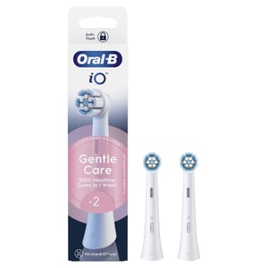 Oral-B iO Gentle Clean Replacement Brush Heads, White, 2 Pack