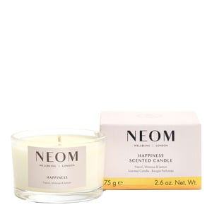 Neom Happiness Scented Candle - Travel Size 75g for Uplifting Wellbeing