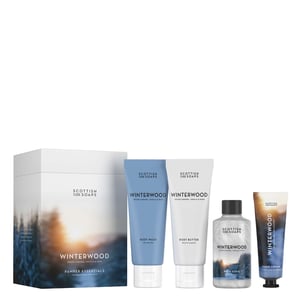Scottish Fine Soaps Company Winterwood Gift Cube – 4-piece Hand & Body Set (75ml, 75ml, 30ml, 100ml)