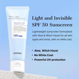 Cosrx Ultra Light Invisible Sunscreen PA++++ SPF50 - 50ml for Effortless Skin Protection