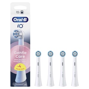 Oral-B iO Gentle Clean Replacement Heads, White, Pack of 4