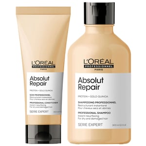 L'Oréal Professionnel Serie Expert Absolut Repair Duo - Shampoo 300ml & Conditioner 200ml for Damaged, Dry Hair