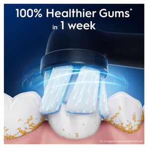 Oral-B iO Gentle Clean Replacement Heads, Black, Pack of 4