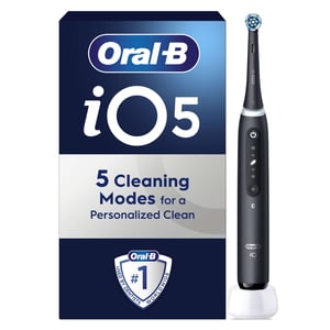 Oral-B iO5 Black Electric Toothbrush with Smart Pressure Sensor and A.I. Brushing