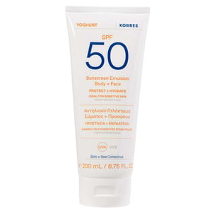 KORRES Yoghurt Sunscreen Emulsion SPF50 for Body and Face - 200ml