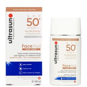 Ultrasun Tinted Face Fluid SPF50+ - Honey Shade for Ultimate Sun Protection 40 ml