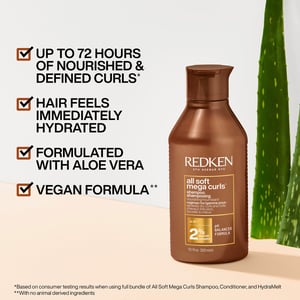 Redken All Soft Mega Curl Shampoo voor gevoede krullen
