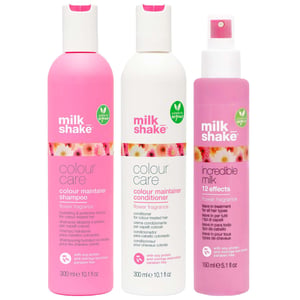 milk_shake Trio: Flower Power Colour Maintainer Shampoo 300ml, Conditioner 300ml and Incredible Milk Flower Fragrance 150ml