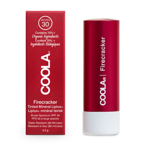 Coola Mineral Liplux SPF30 Lip Balm in Firecracker for Women