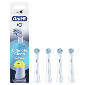 Oral-B iO Ultimate Clean Replacement Brush Heads, White, 4 Pack