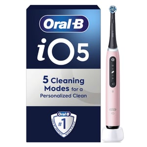 Oral-B iO 5 Pink Electric Toothbrush with A.I. Brushing Recognition and Smart Pressure Sensor